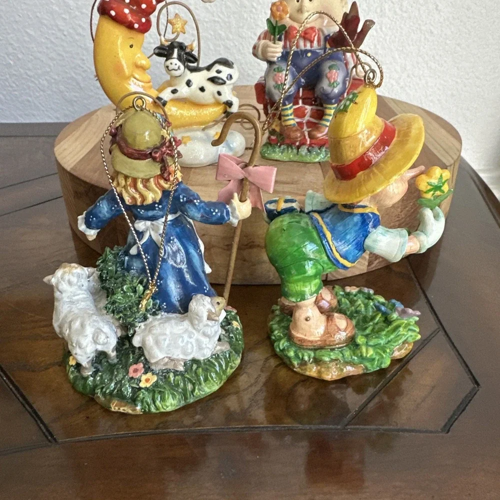 St Nicholas Square Novelty Nursery Rhyme Character Christmas Ornaments Set of 4